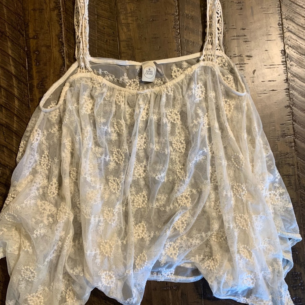 Paper Crane Cream Lace Camisole